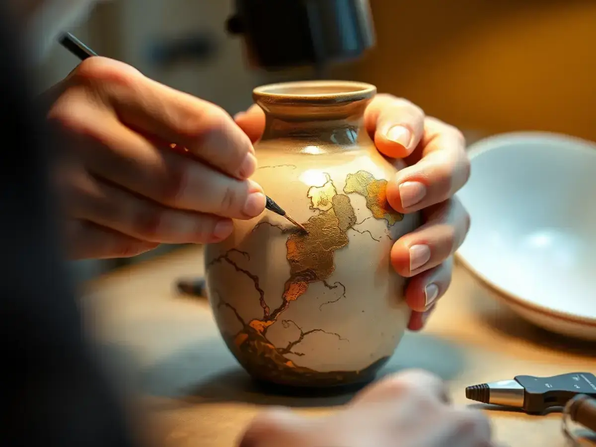 修復作業の様子